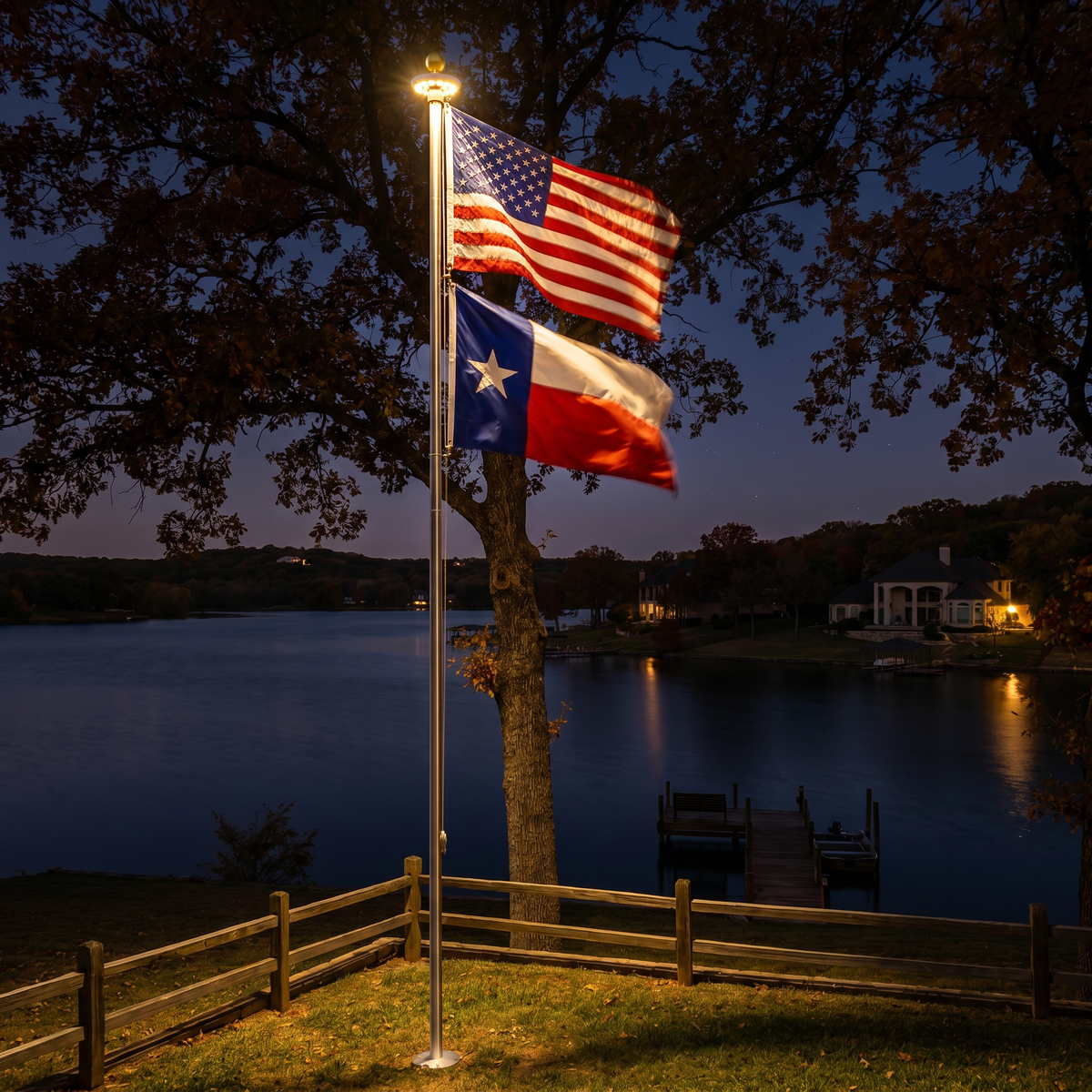 Heavy-Duty Silver Sectional Flagpole