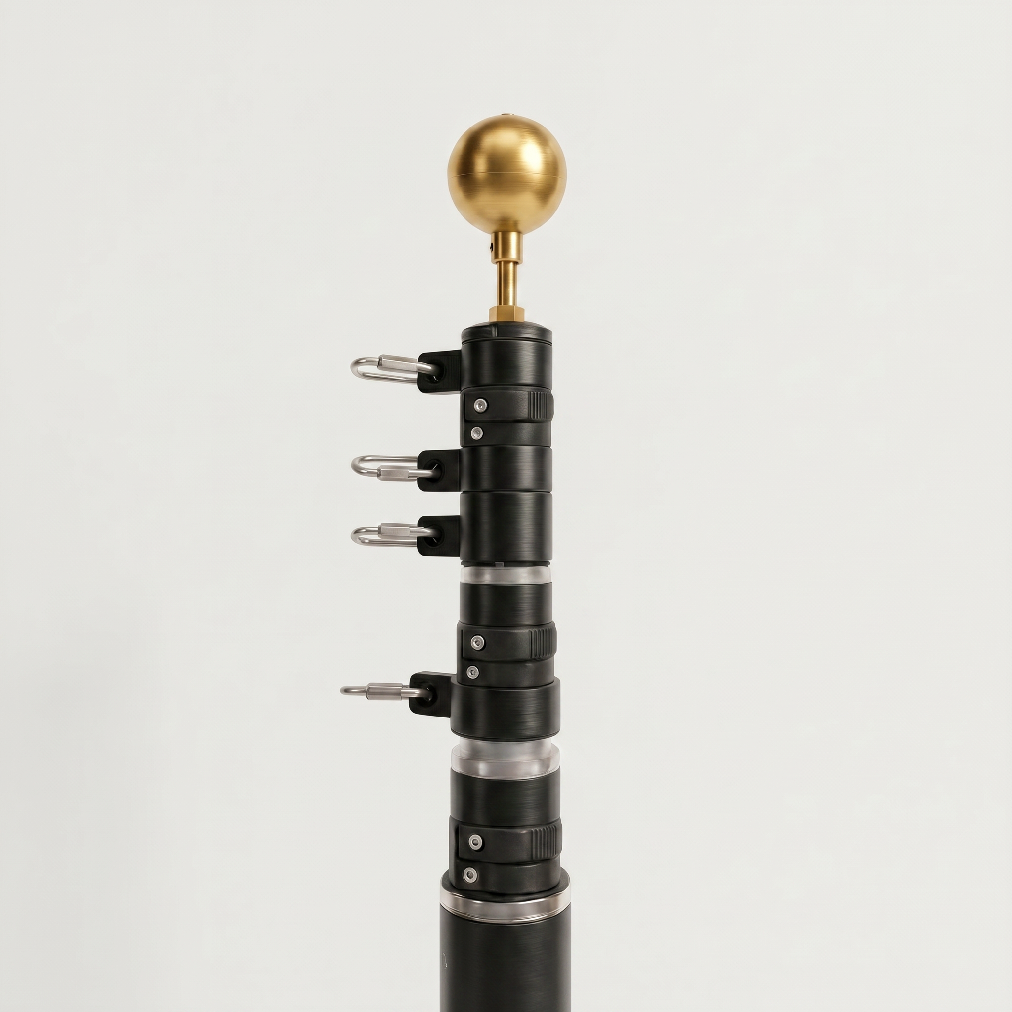 Heavy-Duty Black Telescopic Flagpole
