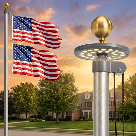 Heavy-Duty Silver Sectional Flagpole