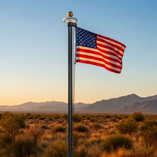Heavy-Duty Black Sectional Flagpole