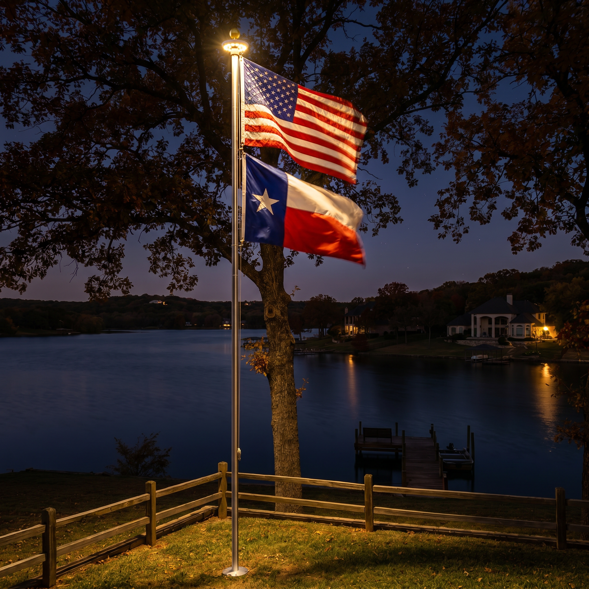 Heavy-Duty Silver Sectional Flagpole
