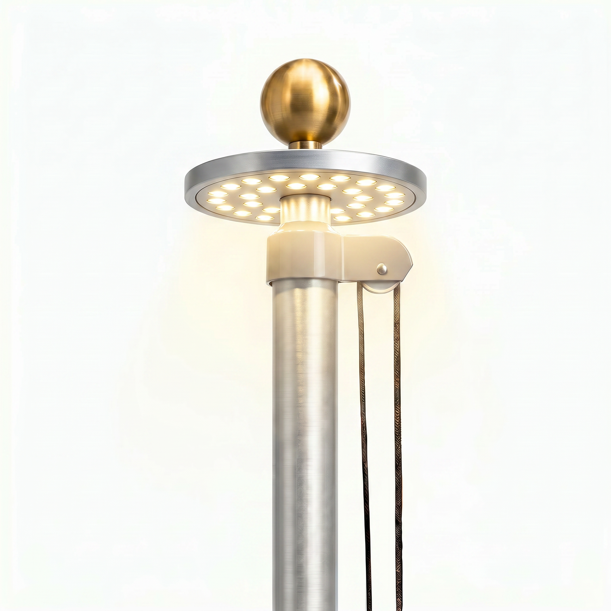 Heavy-Duty Silver Sectional Flagpole