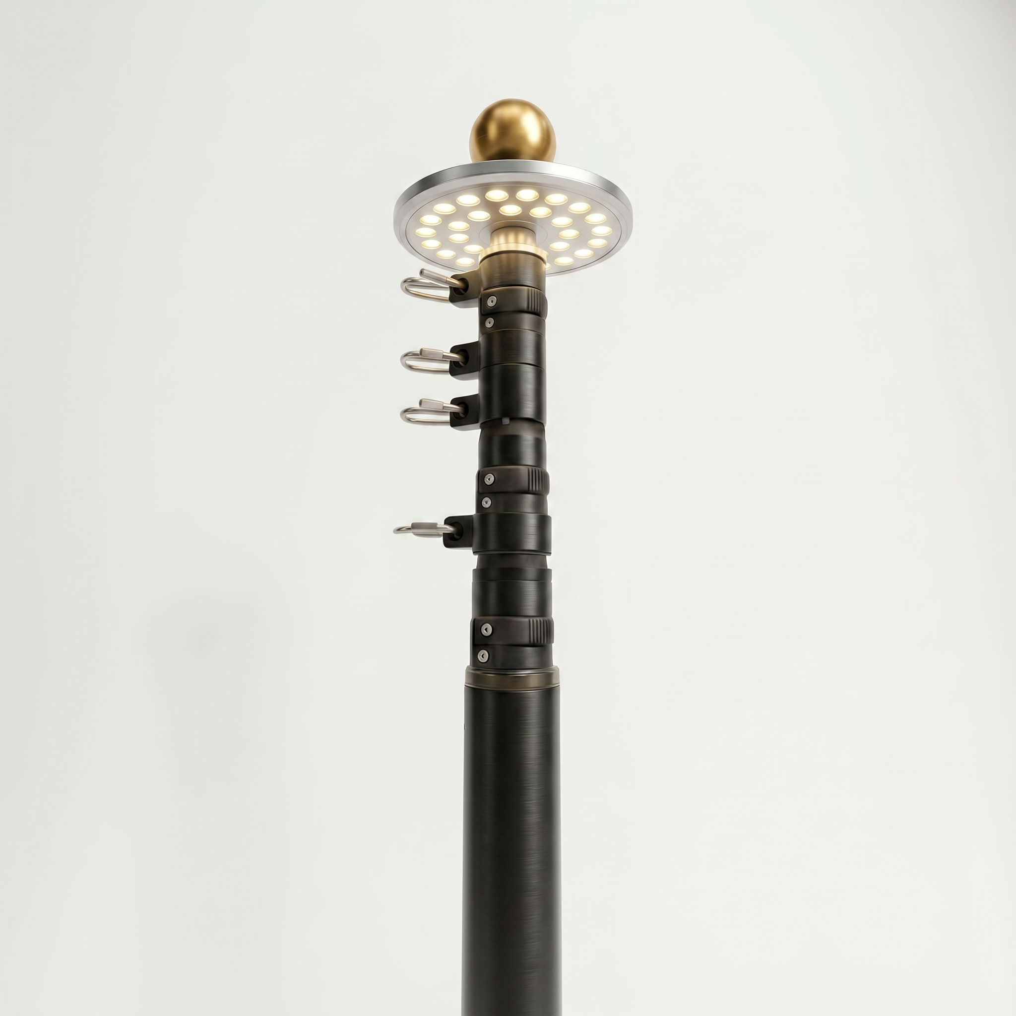 Heavy-Duty Black Telescopic Flagpole