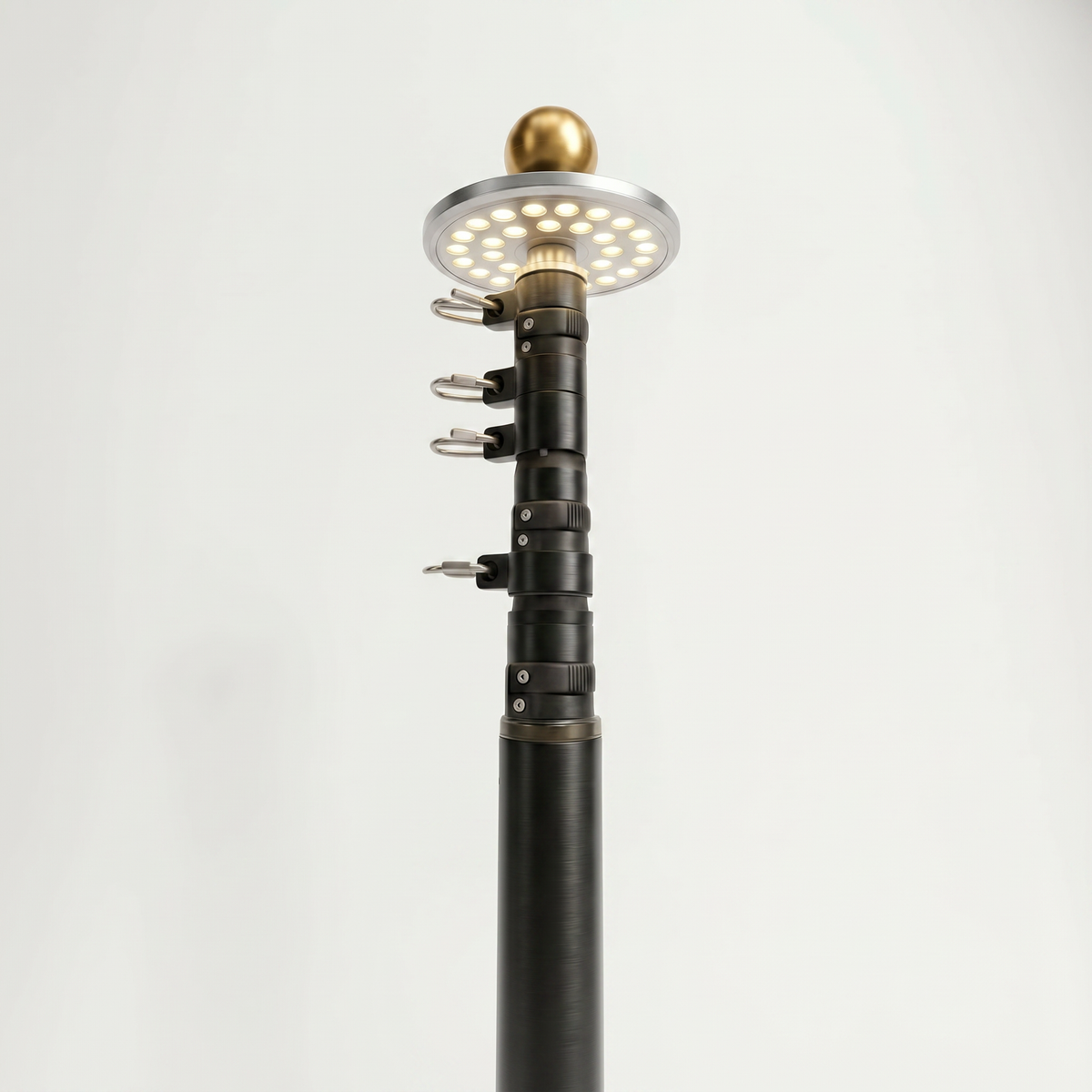 Heavy-Duty Black Telescopic Flagpole