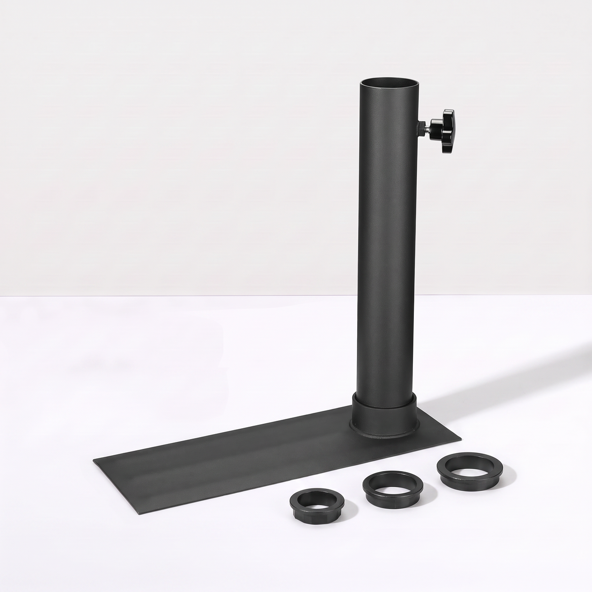 Portable Tire Mount Flagpole Base — No-Dig Drive-On Stand for Telescoping Poles