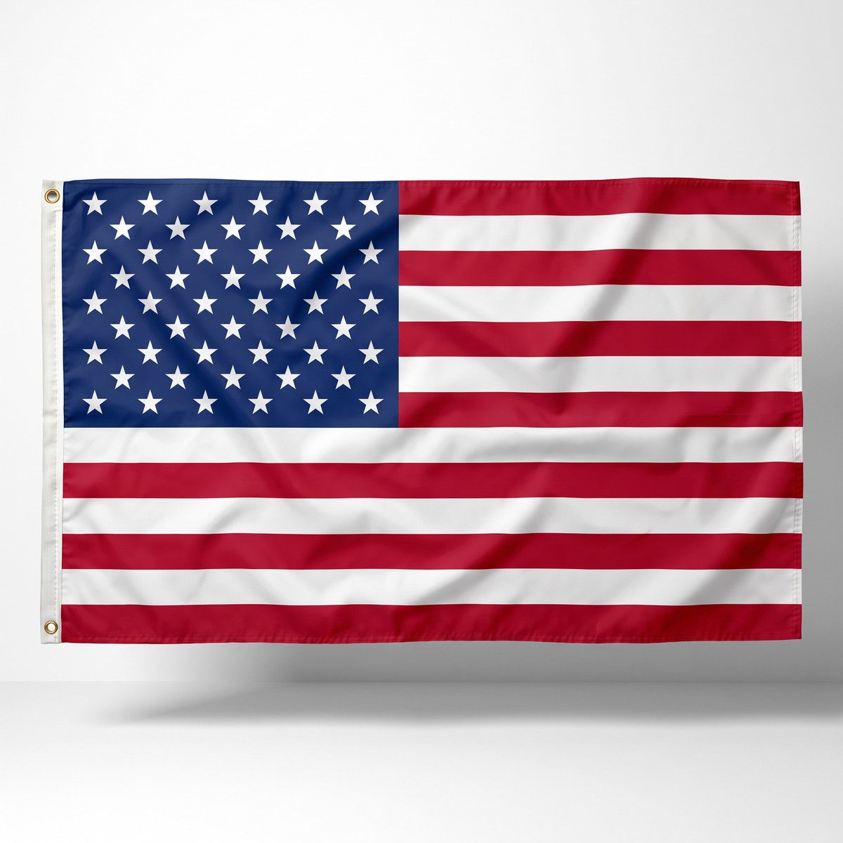 Heavy Duty American Flag — 210D Double-Sided, Embroidered Stars & Brass Grommets