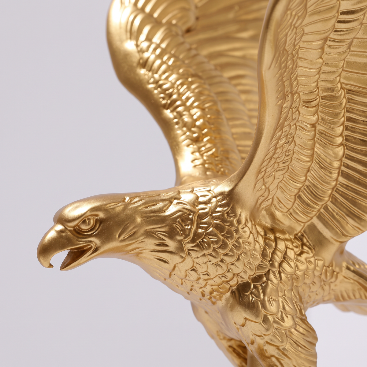 14" Gold Eagle Flagpole Topper — Weather-Resistant Finial Ornament